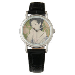 Relógio Geisha Kimono Woodcut Watch Japonês para Mulheres