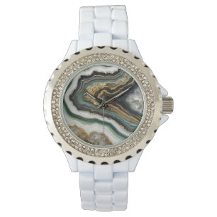 Relógio Geode Rock Crystals Quartz Mineral