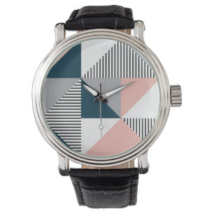 Relógio Geometria abstrato colorida