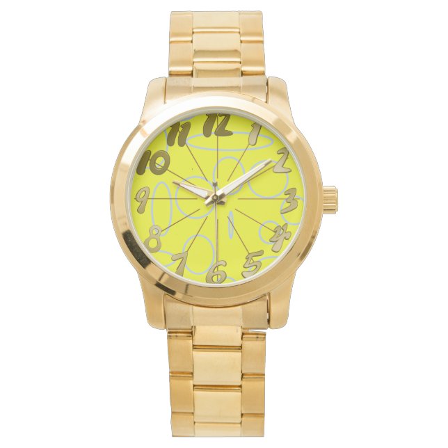 Relógio Geométrico Popcorn Anime Loops (Frente)