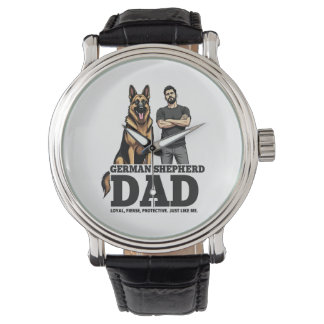 Relógio German Shepherd Dad – Loyal. Fierce. Protective.