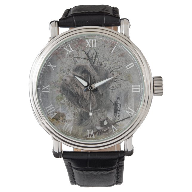 Relógio German Wirehaired Pointer (Frente)