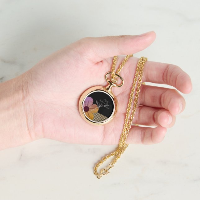 Relógio Gift For Mom, Happy Mothers Day,Flower Art (Mão)