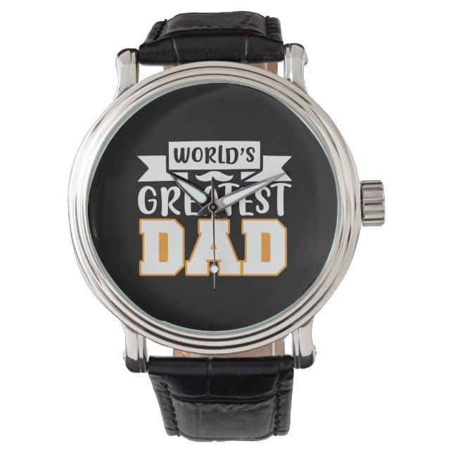 Relógio Gifts Dad | World's Greatest Dad (Frente)