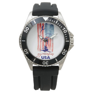 Relógio Ginástica de bandeira americana