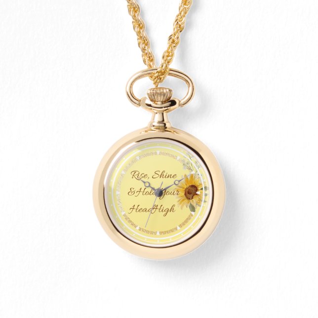 Relógio Girassol - Levante, Brilhe E Segure Sua Cabeça Alt (Frente)