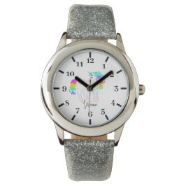 Relógio Girls Unicorn Silver Glitter