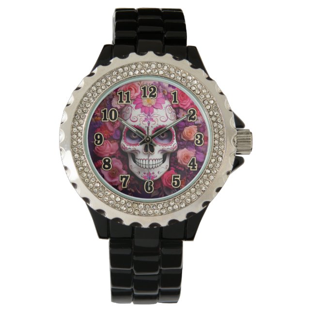 Relógio Girly Sugar Skull eWatch (Frente)