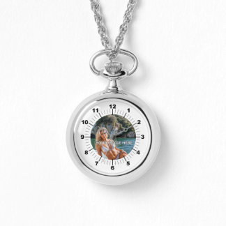 Relógio GLAM! 💎 Silver Necklace Watch Bling