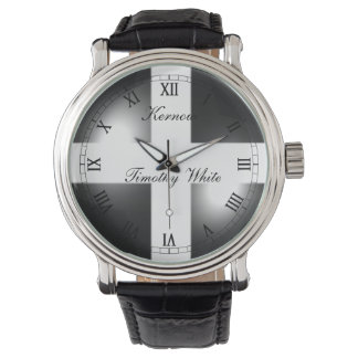 Relógio Glossy Dome Cornish Flag