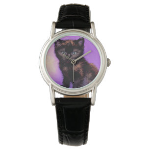 Relógio Gogh Style Purple Cat