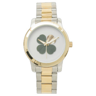 Relógio Gold Clover Manifestation Watch Birthday Gift Her