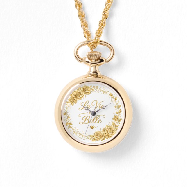 Relógio Gold pendant watch "La Vie Belle" with a luxurious (Frente)