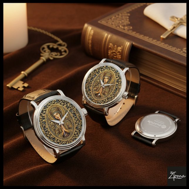 Relógio Golden Reverence Virgin Mary (Criador carregado)