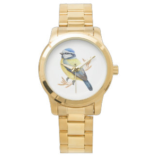 Relógio Golden Wheat and Blue Tit