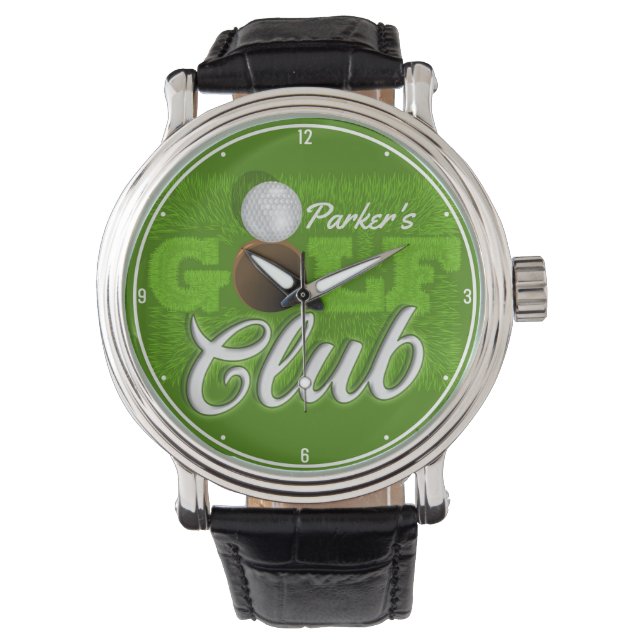 Relógio Golfer Green Golf Course Club Personalizado (Frente)