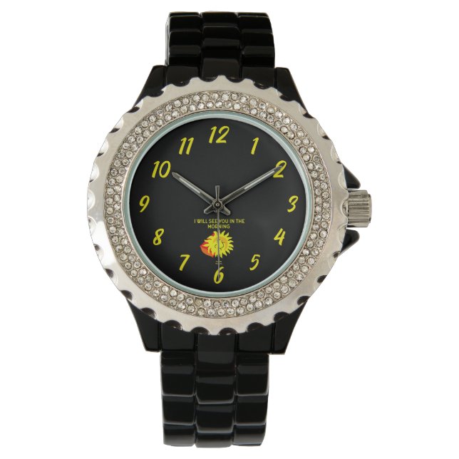 Relógio "Good Night Sun Women's Rhinestone Watch (Frente)