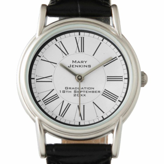 Relógio Graduação com a Monitorização de Nome e Data (Criador carregado)