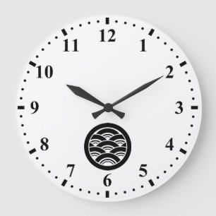 RELÓGIO GRANDE 丸に青海波