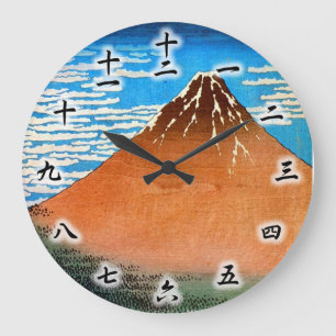 Relógio Grande 凱 風 快 晴(赤 富 士), Red Mount Fuji, Hokusai, Ukiyo-e