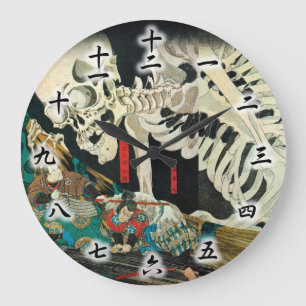 Relógio Grande 相馬の古内裏, esqueleto do 国芳 manipulado