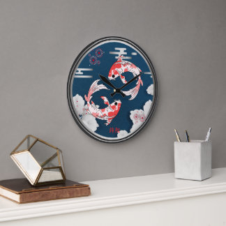 RELÓGIO GRANDE 美しい錦鯉の和風♡