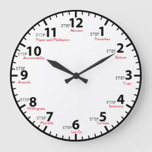 Relógio Grande 12 Etapa 12 Etapas de recuperação Sobriety Sober
