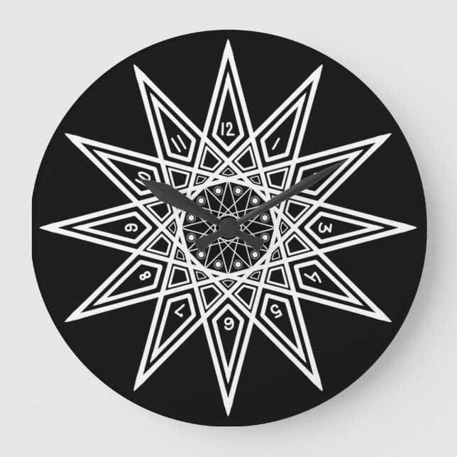 Relógio Grande 12 pontos do pulso de disparo da estrela (Frente)