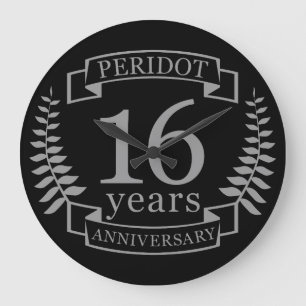 Relógio Grande 16 anos de casamento tradicional de prata