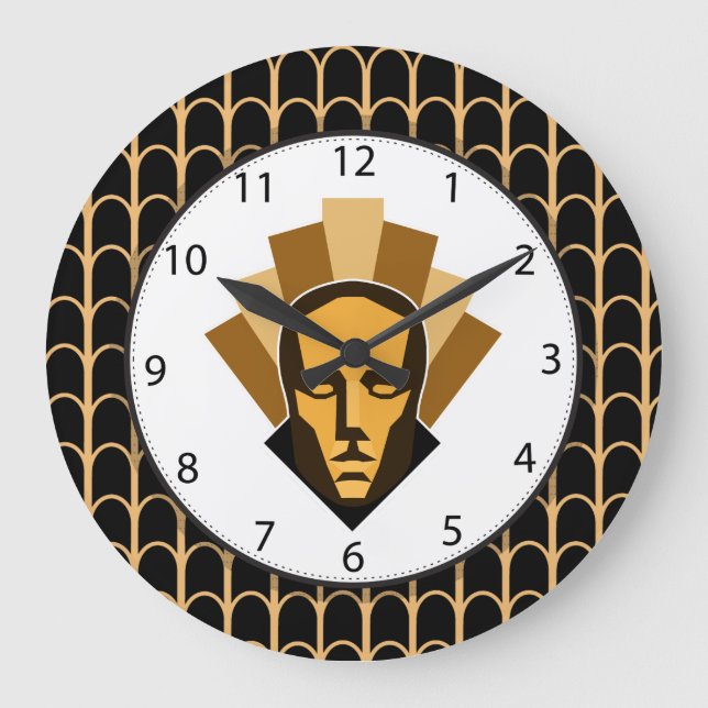 Relógio Grande 1920 Roaring 20 Style Style Style Crest (Frente)