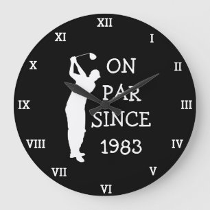 Relógio Grande 1983 Golfer Aniversário 40º e engraçado 70º Par