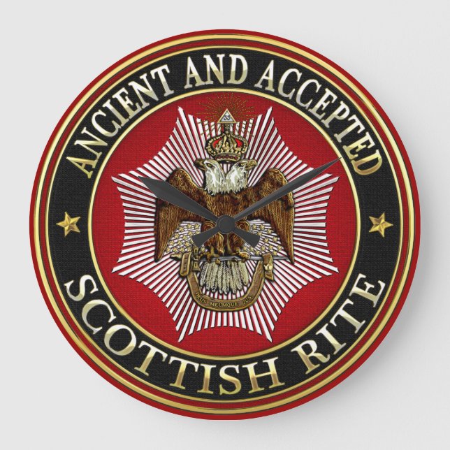 Relógio Grande [200] Scottish Rite Dupla Cabeça Eagle (Frente)