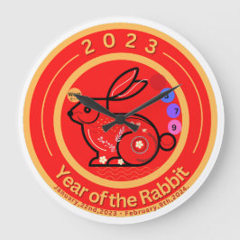 Relógio Grande 2023-Year of the Rabbit Design Classic Acrylic Pr