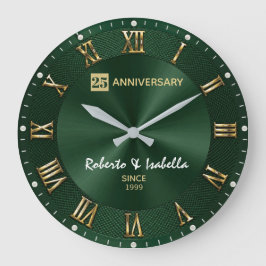 Relógio Grande 25 th Anniversary Emerald Green Luxury Wedding Ann