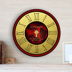 Relógio Grande 40.º Aniversário da Ordenação Ruby Dourada Persona