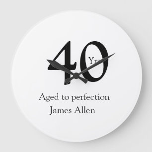 Relógio Grande 40 anos envelhecido à perfeição aniversário nome s