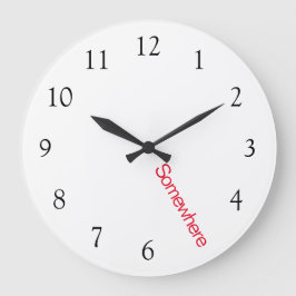 Relógio Grande 5 O'Clock Algures com Vermelho