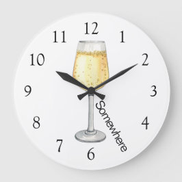 Relógio Grande 5 O'Clock Somewhere Champanhe
