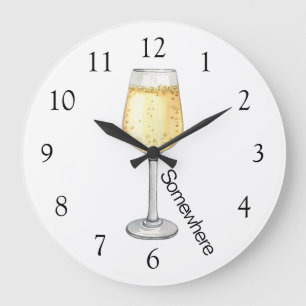 Relógio Grande 5 O'Clock Somewhere Champanhe