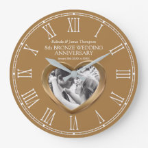 8.º aniversário de casamento do Bronze, coração pe