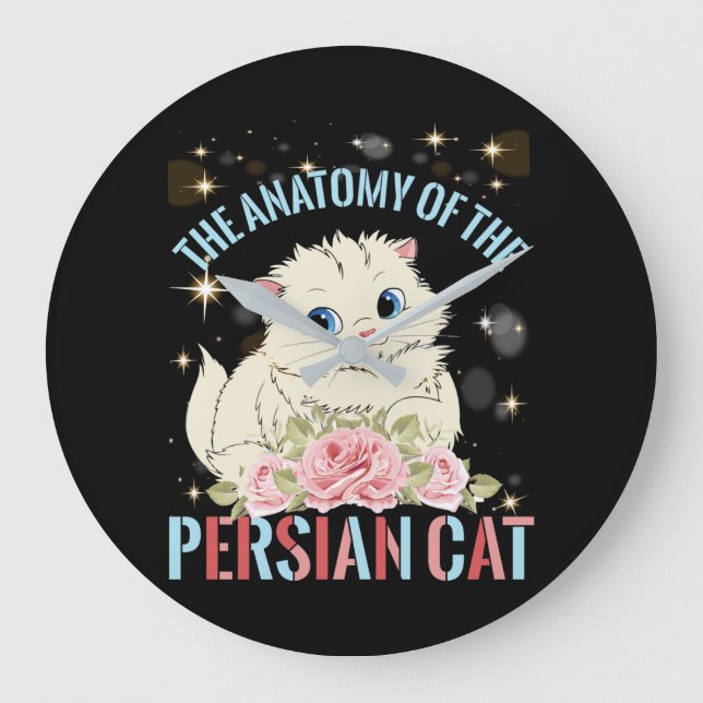 Relógio Grande A Anatomia Do Gato Persa (Frente)
