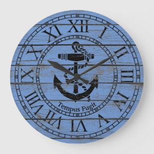 Relógio Grande A âncora preta personaliza