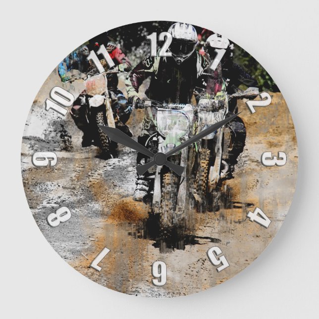 Relógio Grande A caminho! - Motocross Racer (Frente)