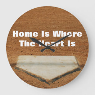 Relógio Grande A casa é o lugar onde o coração é placa Home d