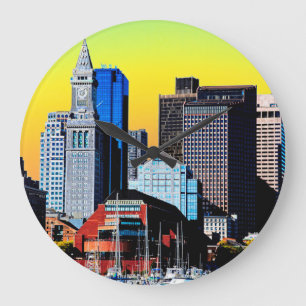 Relógio Grande A Casa Personalizada Boston USA Poster