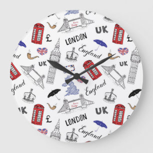 Relógio Grande A cidade de Londres Doodles o teste padrão