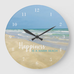Relógio Grande A felicidade é uma praia quente