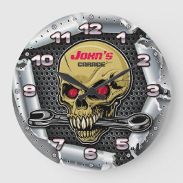 Relógio Grande A garagem utiliza ferramentas o Retro-Estilo de