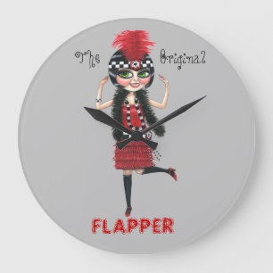 Relógio Grande A Garota De Flapper Original Roaring Na Década De