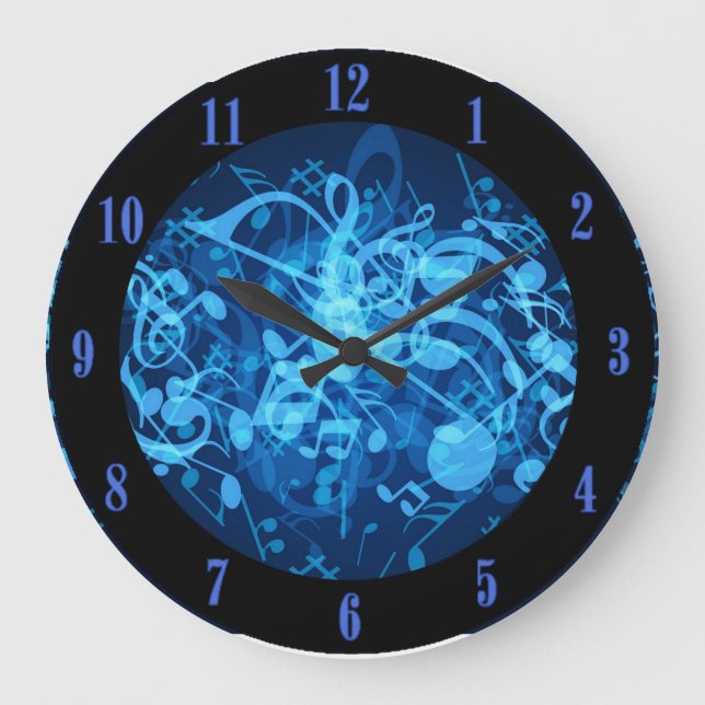 Relógio Grande A música azul do fulgor nota o pulso de disparo de (Frente)